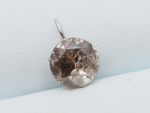  large grain! size importance. person! platinum 900 diamond 1.0ct pendant top Brown diamond charm one bead diamond natural Brown 