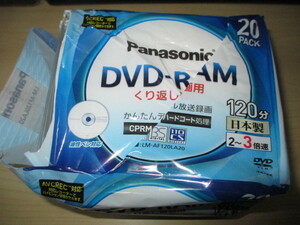  unused Panasonic DVD-RAM repetition video recording for 120 minute LM-AF120LA Panasonic 16 sheets 