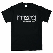 [XLサイズ]Moog（モーグ） 70s ヴィンテージロゴ The Chemical Brothers着用 ロゴTシャツ ブラック_画像1