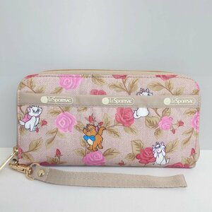 【77】希少 LeSportsac × Disney レスポートサック×ディズニー レスポ アニマルコレクション マリーちゃん マリー ラウンド 長財布