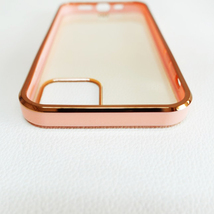 iPhone 12 クリアケース ゴールド ピンク 耐衝撃 クリア お洒落 TPU 軽量 ケース シンプル アイフォン_画像6