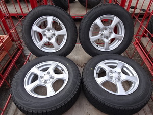 宮城大崎発★【人気のBS♪】BRIDGESTONE VRX 185/70R14 20年製 状態良好♪★14×5.5J 4穴 100 アルミホイール付★4本 引取/発送OK♪ Eス10