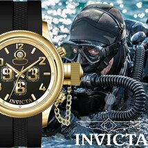 新品1円 ロシア海軍ダイバーズINVICTA シュワルツェネッガー愛用ハリウッドブランド 100m防水 クロノグラフ 激レア日本未発売 インビクタ_画像1