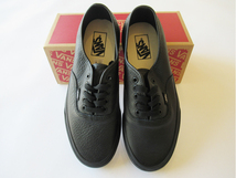 2023aw USA企画 VANS AUTHENTIC LEATHER BLACK/BLACK サイズ27cm/バンズヴァンズオーセンティック_画像2