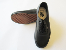 2023aw USA企画 VANS AUTHENTIC LEATHER BLACK/BLACK サイズ27cm/バンズヴァンズオーセンティック_画像4