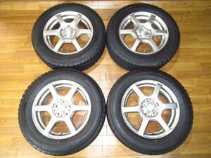 LAYCEA02 6J-15 off+43 pcd100/5H ハブ径約67ミリ ヨコハマ iG30 195/65R15 91Q スタッドレスタイヤ付4本プリウス/ウィッシュ/インプレッサ