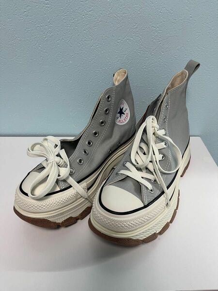 CONVERSE 厚底 グレー 25