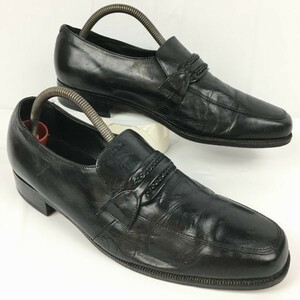 1989 год производства? Vintage FLORSHEIM/ поток автомобиль im монета Loafer / бизнес обувь чёрный размер 10.5D/28.0-28.5 степень труба NO.ZA-435