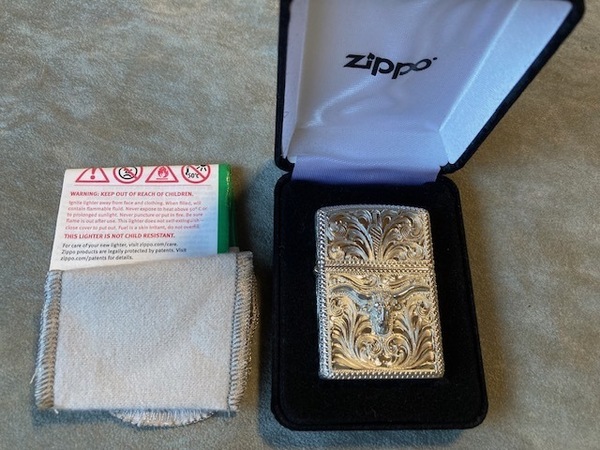 Zippo x Silver King longhorn High Plish finish 新品未使用品