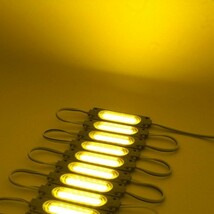 24V イエロー 黄色 COB シャーシマーカー トラック タイヤ灯 LED サイドマーカー 路肩灯 LEDダウンライト 防水 10パネル 連結 10コマ CBD13_画像3