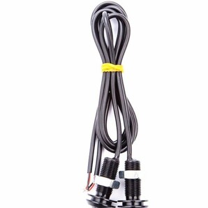 12V 18mm COB 防水 デイライト スポットライト ボルト固定 丸型 埋め込み 強力 グリーン 発光 ブラックボディ 10個 セット WD134の画像6