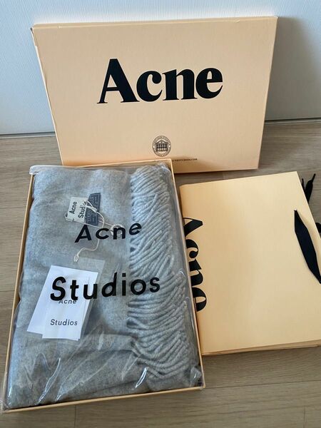 Acne studios マフラー ショール グレー アクネストゥディオズ