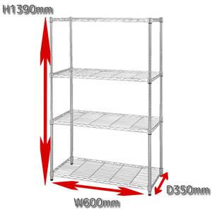 WY7/64 スチールラック メタルラック W600×D350×H1390mm 4段 収納ラック 収納棚 キャスター付き ※解体済 ★直接引き取り歓迎●◆