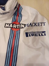 18b★z 白 美品 コレクター放出 F1レーサー サーキットナイロンジャンパー WILLIAMS MARTINI RACING×HACKETT 支給品? 非売品?_画像4