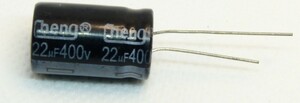 電解コンデンサ 400v 22μF 105°C 1個（400v 22uf）