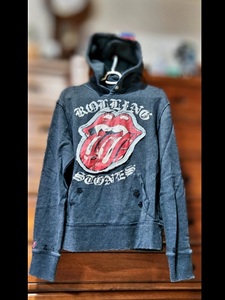 JACKROSE×ROLLING STONES Damaged Hoodiesweat & Black Zippo[under license]