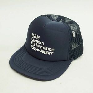 251011 美品 M&M CUSTOM PERFORMANCE PRINT MESH CAP プリント メッシュ キャップ ネイビー スナップバック エムアンドエム MANDM