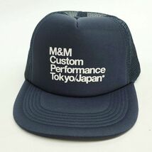 251011 美品 M&M CUSTOM PERFORMANCE PRINT MESH CAP プリント メッシュ キャップ ネイビー スナップバック エムアンドエム MANDM_画像2