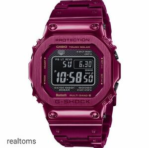 新品未使用　G-SHOCK GMW-B5000RD-4JF　レッド フルメタル Bluetooth 電波ソーラー スクリューバック