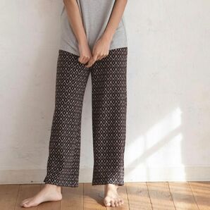 【marjour】RELAX RETRO PATTERN PANTS