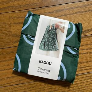 BAGGU STANDARD バグー　スタンダード　エコバッグ グリーン ハッピー　スマイル　ブルー　緑　青　マラカイト　深緑