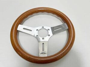 [ rare ]OBA over small diameter wooden steering wheel steering wheel 30.5cm old car that time thing 30φ 30cm