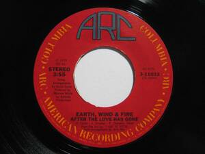 【7”】 EARTH, WIND & FIRE / AFTER THE LOVE HAS GONE US盤 アース・ウインド＆ファイアー アフター・ザ・ラヴ・イズ・ゴーン