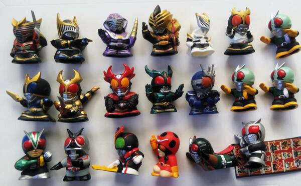 仮面ライダーキッズ２ 第2弾 18種 20個 セット ショッカーライダー ライダーマン スカイライダー ファム タックル ソフビ フィギュア