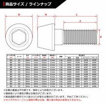 M5×40mm P0.8 64チタン合金 テーパーヘッド 六角穴付き キャップボルト 焼きチタンカラー 虹色 ドレスアップ パーツ 1個 JA370_画像2