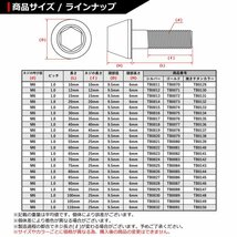 M6×10mm P1.0 テーパー キャップボルト ステンレス 車/バイク/自転車 ドレスアップ パーツ シルバーカラー 1個 TB0011_画像3