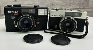 【D-1349～1350】KONICA C-35 2台セット HEXANON EF E＆L 38mm F2.8 1:2.8 動作未確認 コニカ ヘキサノン フィルムカメラ