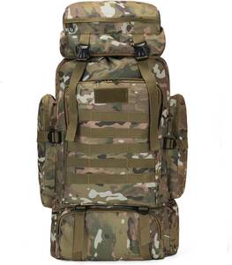  military rucksack backpack mountain climbing high capacity 80L strong camouflage Tacty karu rucksack . inspection Survival CP camouflage 