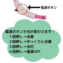 光る首輪 犬用 LED搭載 USB充電 ブルー Mサイズ 青 夜 散歩 犬 USB usb 充電 軽量 軽い 散歩 夜 キラキラ 安全 おしゃれ カラフル_画像9