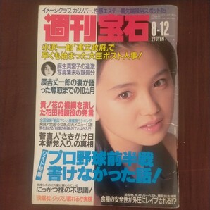 送料無料即決！週刊宝石1993年8月12日号永作博美麻生真宮子辰吉丈一郎大澄賢也菅直人小沢一郎日本新党さきがけ新生党金丸信周富徳