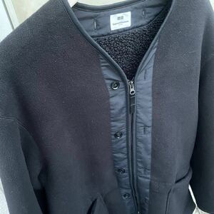 ユニクロ × engineered garments 黒 フリース カーディガン L