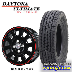 新品4本価格 業者様 送料無料 145/80R12×3.5J 80/78 冬LT グッドイヤー アイスナビカーゴ デイトナアルティメット アルミ 軽トラ NO,SS600