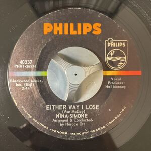 JAZZ45 NINA SIMONE - EITHER WAY I LOSE / BREAK DOWN AND LET IT ALL OUT ニーナ・シモン