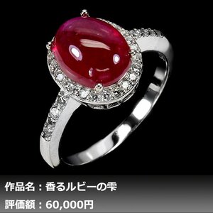 【1円新品】イケゾエガレ｜3.50ct 天然ピジョンブラッドルビー ダイヤモンド K14WG仕上リング 17号｜作家モノ｜本物保証｜NGL鑑別対応