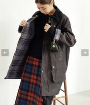 ★未使用★22AW【Barbour×JOURNAL STANDARD relume 別注】RELUME OS GAMEFAIR ブラック38サイズ ミリタリー コート ジャケット レディース_画像3