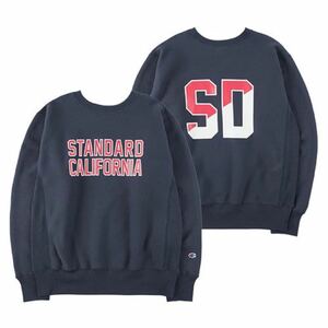 新品未使用！CHAMPION×SD REVERSE WEAVE スタンダードカリフォルニア×チャンピオンリバースウィーブ ネイビー Lサイズ