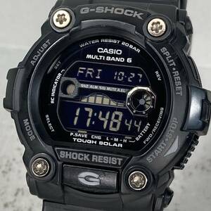 美品 G-SHOCK GW-7900B-1JF タフソーラー 電波受信 電波ソーラー マルチバンド6 ブラック 反転液晶 タイドグラフ/ムーンデータ 月齢表示