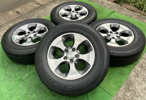 ★Jeep純正アルミホイール18インチ18X75J オフセット+445ラジアルタイヤ255/70R18 PCD:127 BRIDGESTONE 4本セット★