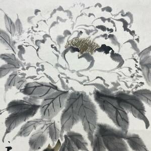 Art hand Auction [Authentic work] // Ryoko / Peony picture / Flower / Paulownia box included / Hotei-ya hanging scroll A-273, painting, Japanese painting, flowers and birds, birds and beasts