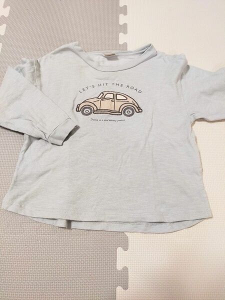 605*プティマイン　車ワッペン　ロンT 長袖Tシャツ