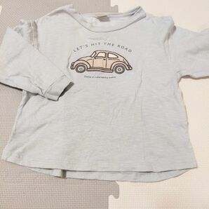 605*プティマイン　車ワッペン　ロンT 長袖Tシャツ