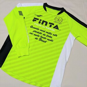 +AX15 FINTA フィンタ メンズ L 長袖 Tシャツ カットソー イエロー スポーツ ウェア サッカー トレーニングの画像1