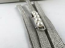 ほぼ未使用　美品　ミキモト　MIKIMOTO パール 真珠 帯留め K14ホワイトゴールド レディース　箱付_画像5