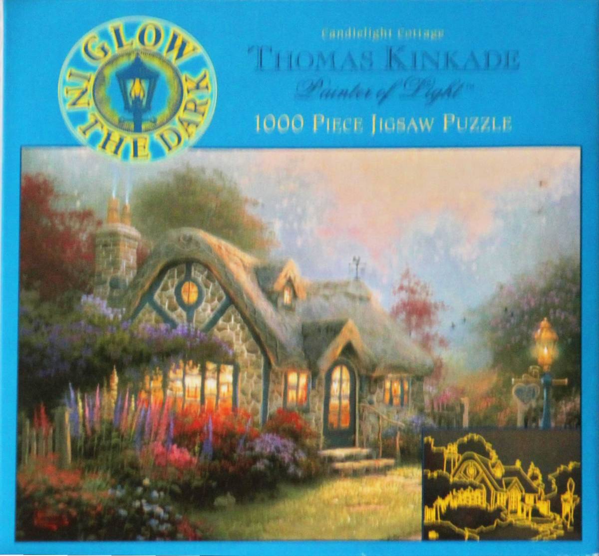 Thomas Kinkade CANDLELIGHT COTTAGE 1000 pieces, toy, game, puzzle, jigsaw puzzle