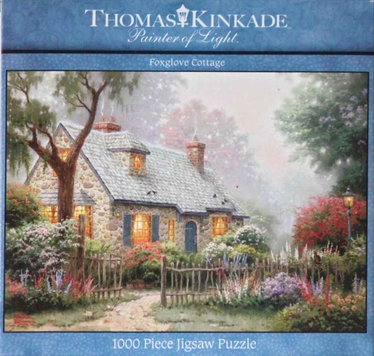 Thomas Kinkade FOXGLOVE COTTAGE 1000 pieces, toy, game, puzzle, Jigsaw Puzzle