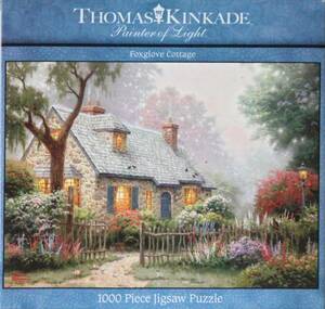 Art hand Auction Thomas Kinkade FOXGLOVE COTTAGE 1000 Teile, Spielzeug, Spiel, Puzzle, Puzzle